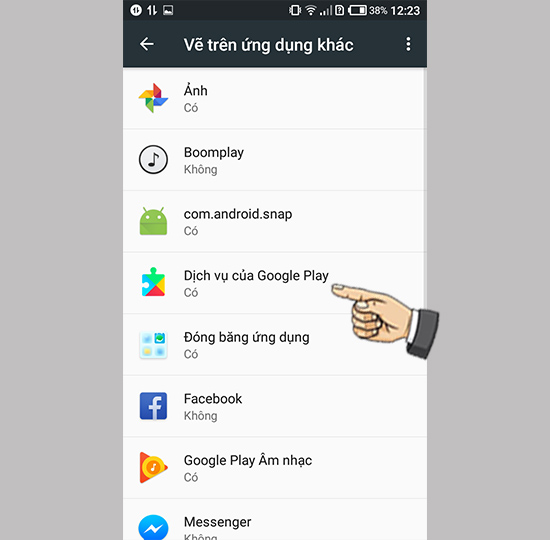 Tắt ứng dụng